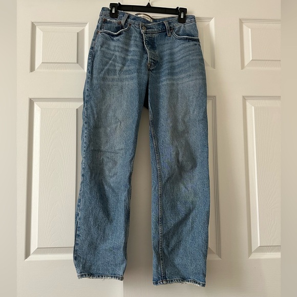 Abercrombie & Fitch Pants - Abercrombie High Rise Dad Jeans 26 short